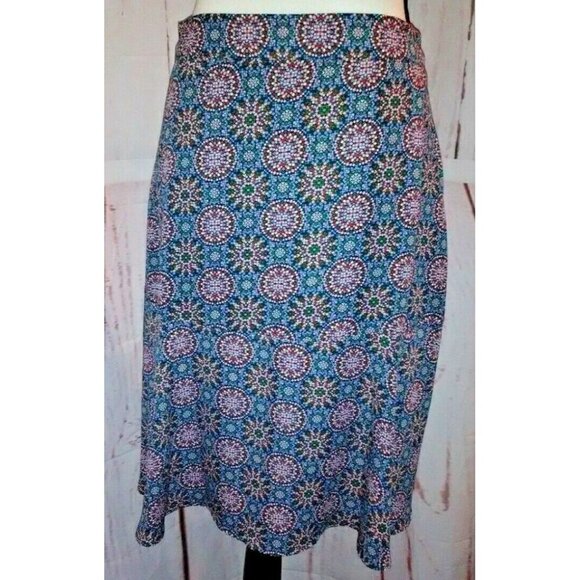De Collections Womens Flare Skirt Size XS Side Zip Blue - Picture 1 of 12